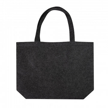 plottiX Einkaufstasche aus Filz - 49 x 39 x 13,5 cm - Charcoal Melange