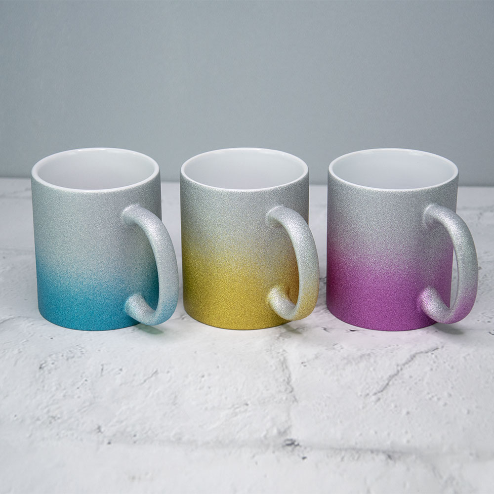 plottiX - 11oz Glitter-Tasse mit Farbverlauf - Gruppe