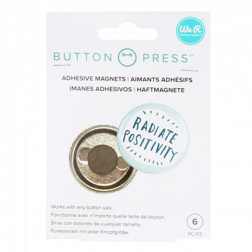 WR Button Press Nutton Backer Adhesive Magnets