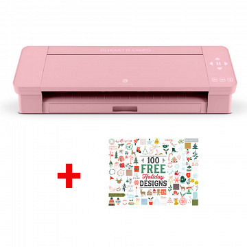 SILHOUETTE CAMEO 4 - Pink - With 100 Christmas Designs for the Silhouette Design Store 