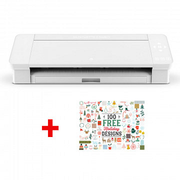 SILHOUETTE CAMEO 4 - White - With 100 Christmas Designs for the Silhouette Design Store 