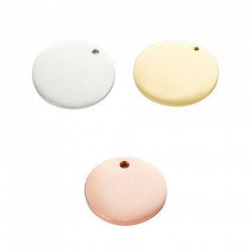 xTool Round Pendant -Gold & Silver &  Rose Gold Color (30 pcs) 15*15mm