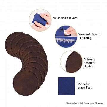 xTool Brown to Silver Laserable Leatherette Round Patch (10pcs)