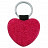 plottiX - key fob - heartshaped Red