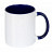 plottiX 11oz Mug with colored handle and core Blue