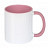 plottiX 11oz Mug with colored handle and core Rose