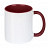 plottiX 11oz Mug with colored handle and core Chestnut