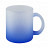 plottiX - 11oz glass mug frosted with color gradient Light Blue