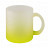 plottiX - 11oz Glastasse Frosted mit Farbverlauf Zitronengelb