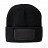 plottiX Beanie knitted in soft acrylic with cotton twill patch Black