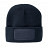 plottiX Beanie knitted in soft acrylic with cotton twill patch Dark blue