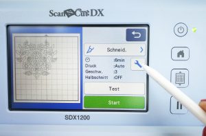 ScanNCut DX - Schneiden einstellen