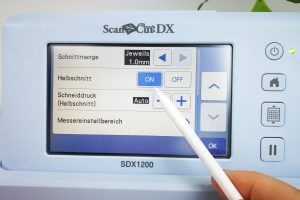 ScanNCut DX - Halbschnitt "ON"