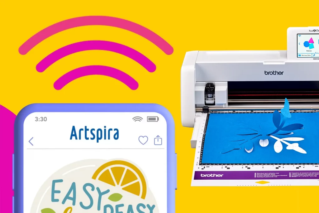 Mit der Artspira App können Sie Ihre Datei vom Handy oder Tablet an Ihren Plotter senden.