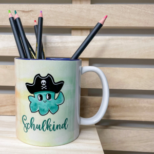 Tassensublimation mit Krakenparty Design