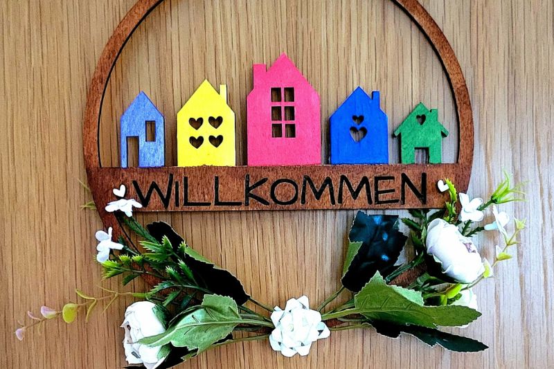 Häuschenkranz Türkranz lackiert