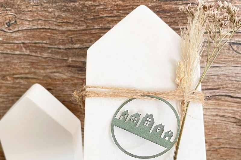 Papierkranz als Anhänger geplottet