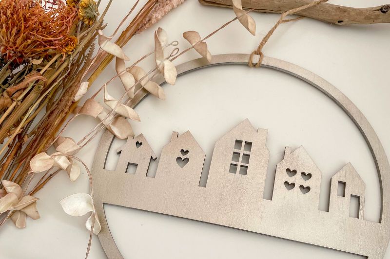 Häuschenkranz Türschild