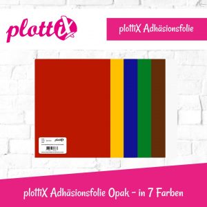 Opak - 7 Farben plottiX Adhäsionsfolie Opak - 7 Farben