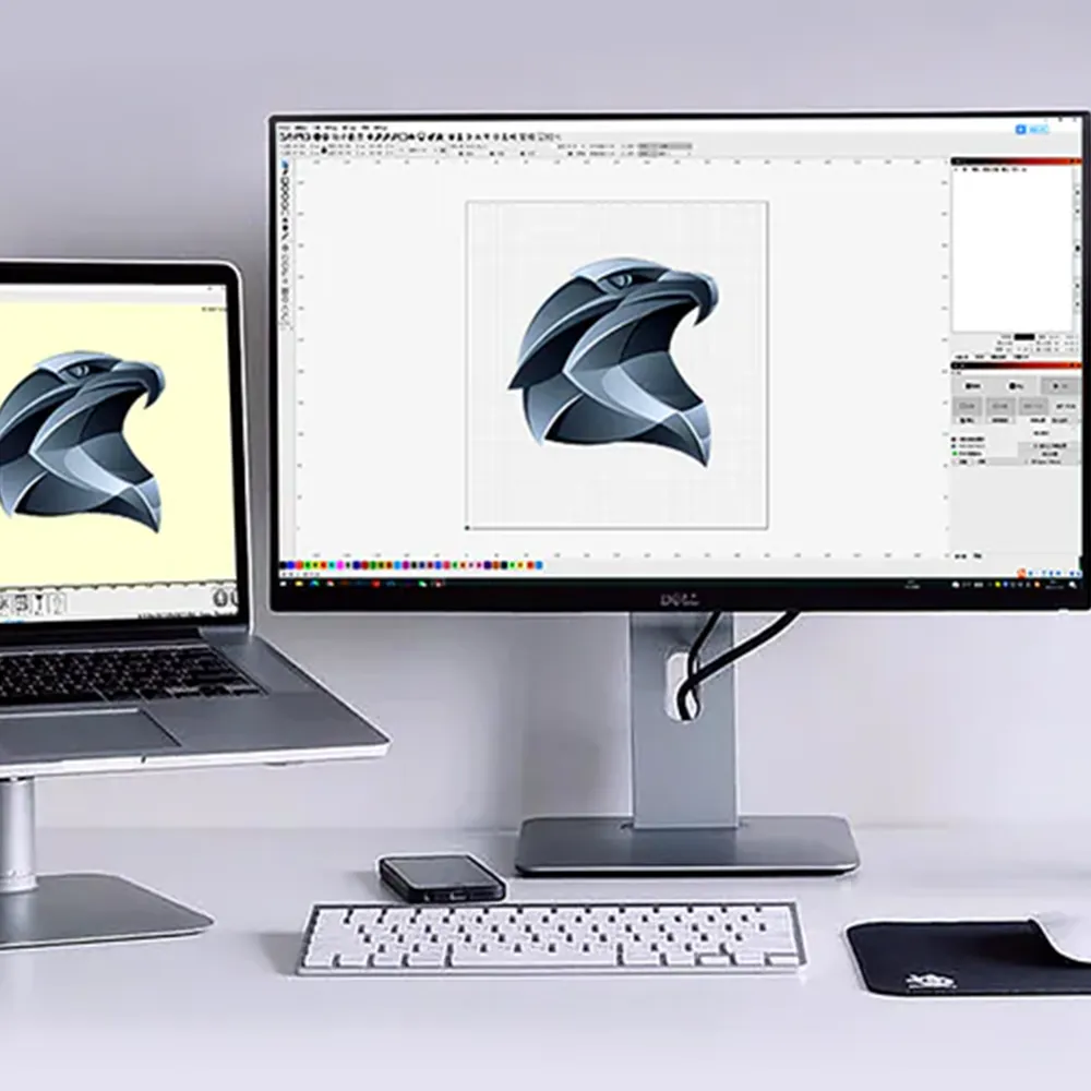 Die Falcon Design Space Software ist auf unterschiedlichen Endgeräten zu sehen.