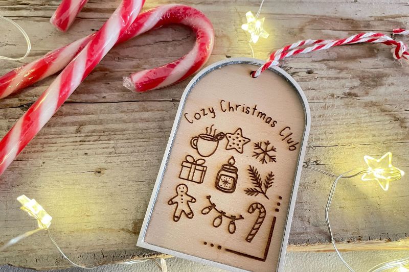 Geschenkanhänger gelasert Weihnachts-DIY Idee für den Laser