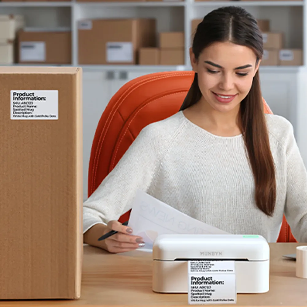 Produktinformationen lassen sich schnell und einfach per Aufkleber auf Ihren Verpackungen anbringen.