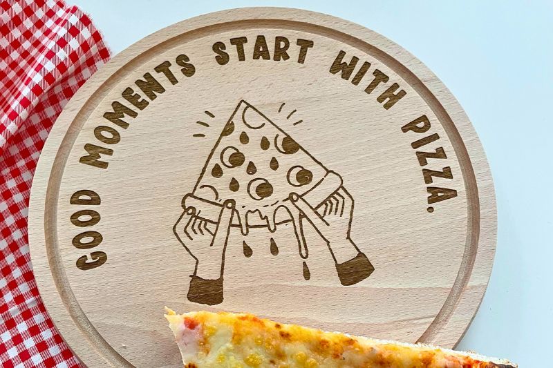 Pizzabrett gelasert