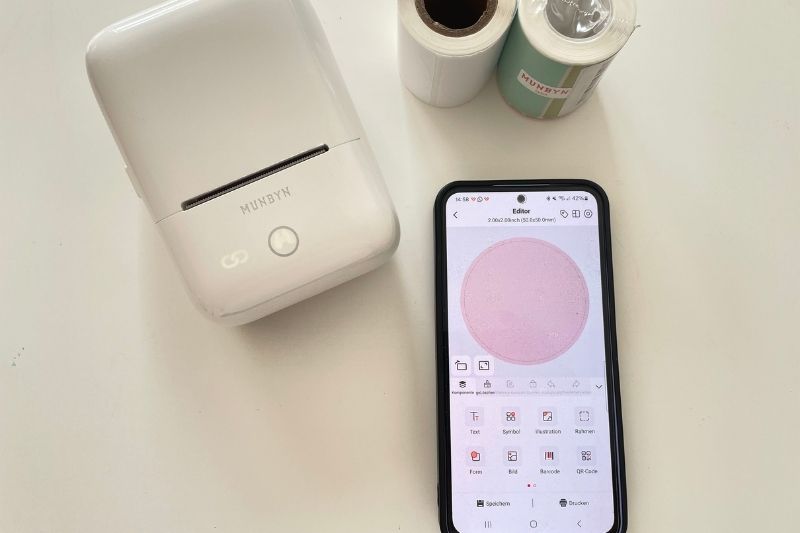 Label gestalten in der Munbyn App