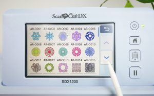 ScanNCut DX Muster - Untermenü 2- Design zum Kissen selbst beflocken