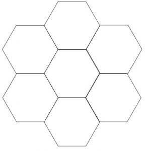Anordnung der Sechsecke