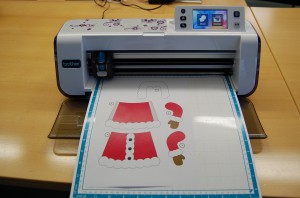 Die ausgedruckte Vorlage im Brother Scan-N-Cut