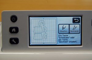 Fertig zum Schneiden der Konturen