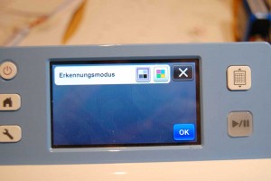 Modusauswahl in der neuen ScanNCut Firmware