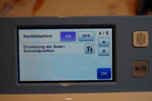 Menueeintrag in der neuen ScanNCut Firmware