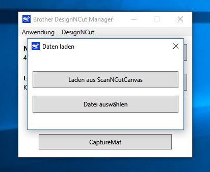 DesignNCut Manager Daten Laden