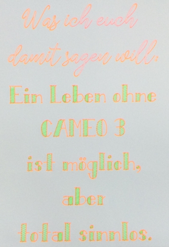SILHOUETTE CAMEO 3 - Leben
