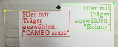 SILHOUETTE CAMEO 3 - Träger Auswahl