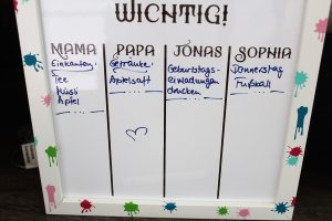 Whiteboard beschriftet