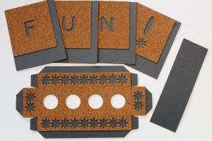Kork auf Papier kleben Kork auf Papier kleben