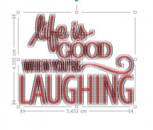 Text mit Füllung zum gravieren mit der CAMEO